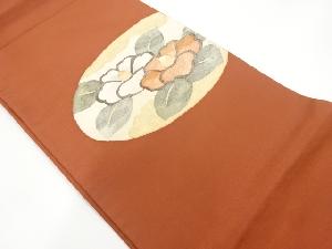 リサイクル　すくい織　椿模様袋帯